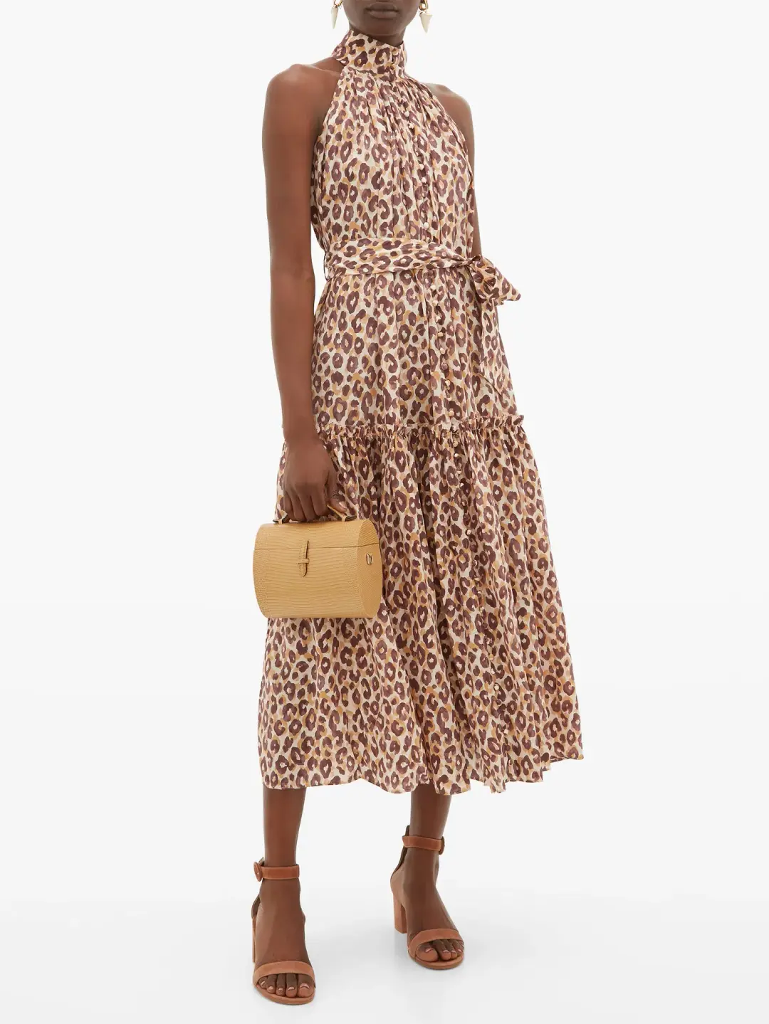 Zimmermann Silk Swing Midi Dress Print Size 12 for rent on The Volte - main image