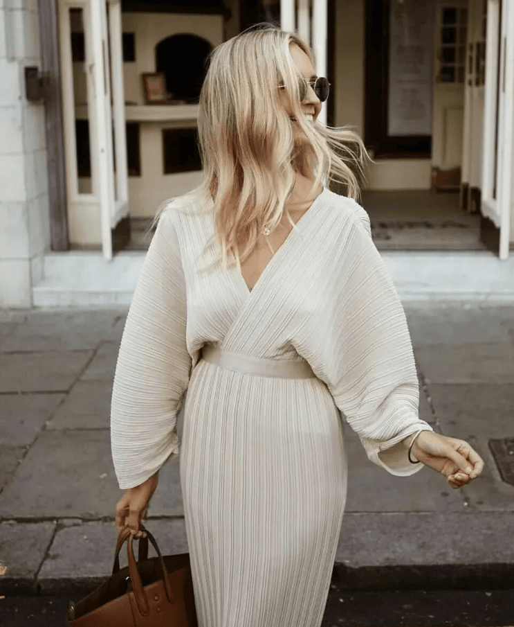 Country Road (Belted) Pleat Dress - Kimono Style - Image 1