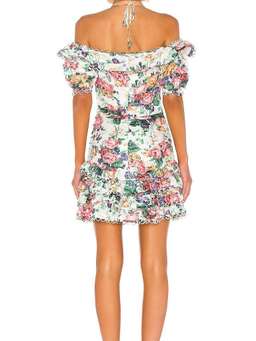 Zimmermann Allia Pintuck Short Dress in White Floral, Size 1 (AU 10) for rent on The Volte - image 3