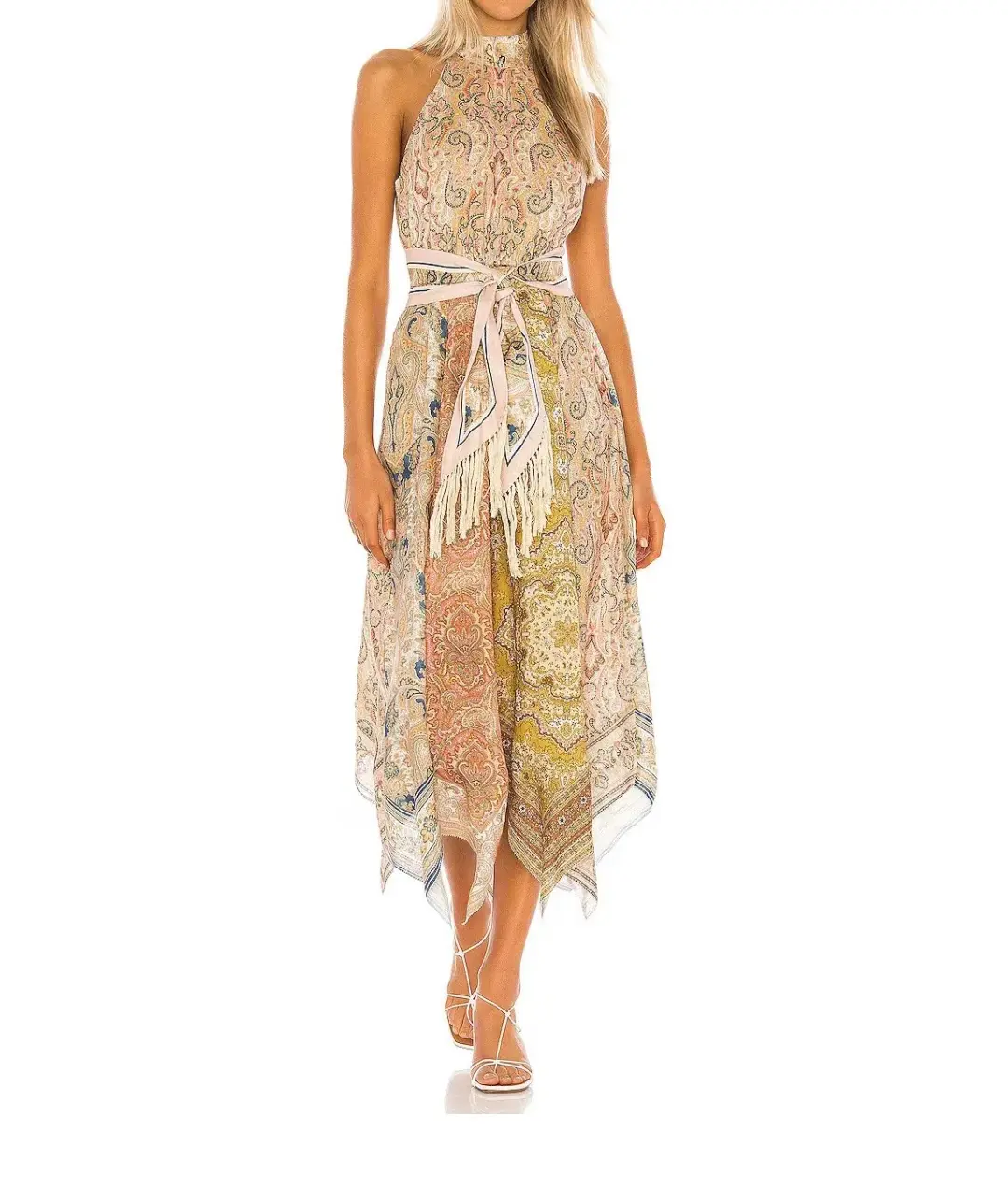 Zimmerman Freja Hanky Hem Long Dress Spliced Print Size 2/AU 12 for rent on The Volte - main image