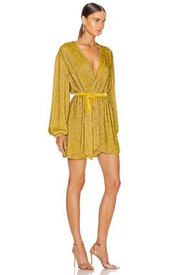 Retrofete Gabrielle Robe Mini Dress in Citrus Size S / Au 8 (BNWT!) for rent on The Volte - image 1