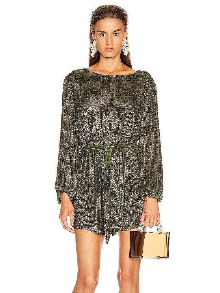 Retrofete Grace Mini Dress in Army Green Size S / Au 8 for rent on The Volte - main image