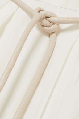 Nanushka - Lilith vegan leather-trimmed cotton-poplin maxi dress in White (size 8) NEVER WORN! for rent on The Volte - image 5