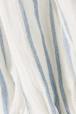 Frame Shirred Striped Cotton Voile Midi Dress Print Size 6 for rent on The Volte - image 5