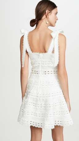 Zimmermann Kirra Tie Shoulder Mini Dress Ivory Size 1 / AU 10 for rent on The Volte - image 4