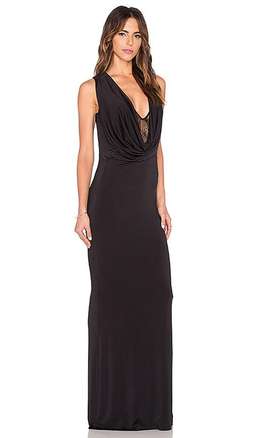 Nookie Eyes Wide Shut Drape Gown in Black for rent on The Volte - image 2