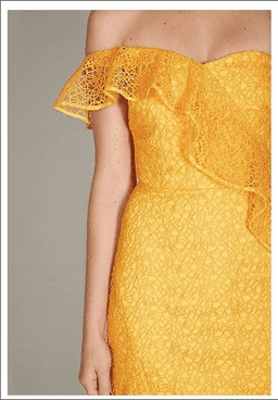 Rebecca Vallance Baha Midi Dress Yellow Size 6 for rent on The Volte - image 3