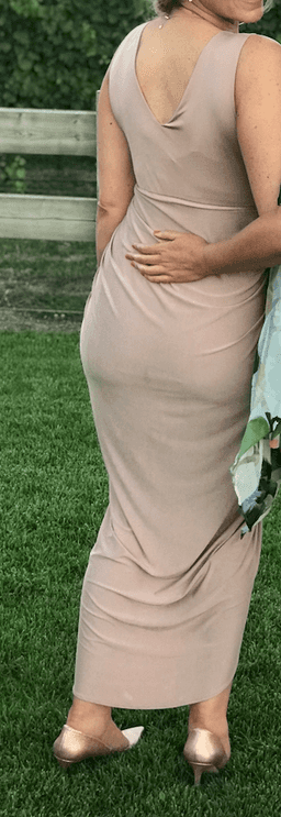 White Runaway Blush Cocktail/Bridesmaid dress for rent on The Volte - image 8