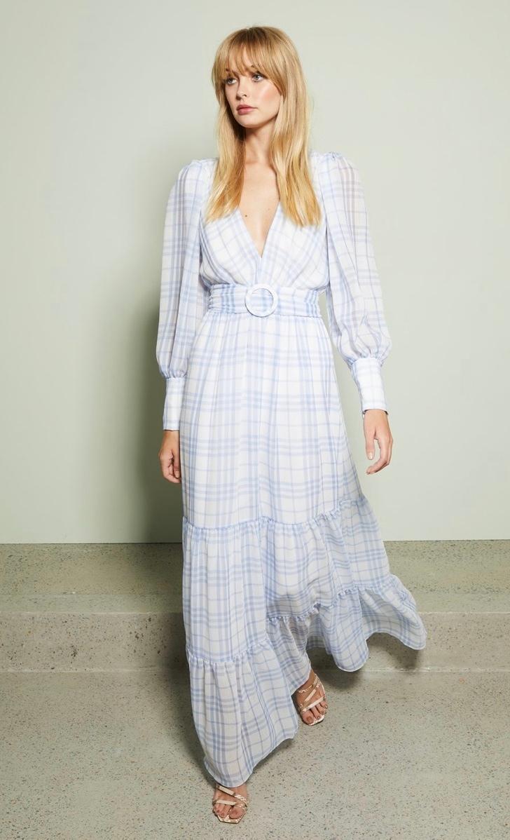 Bec & Bridge Alexa Midi Dress Gingham Print Size 8 - Image 4