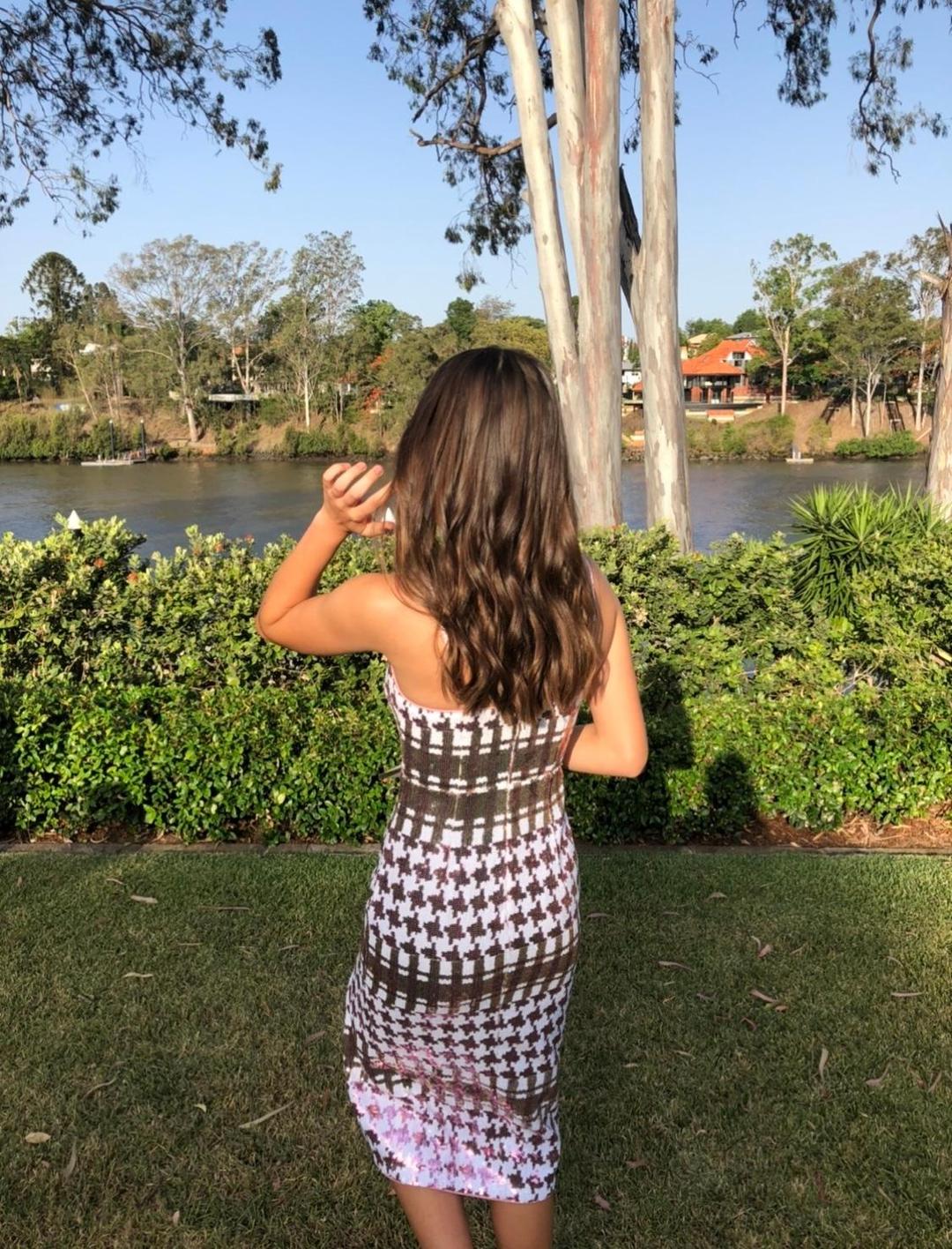 X by NBD Offred Midi Dress Sequin Size 8 for rent on The Volte - main image