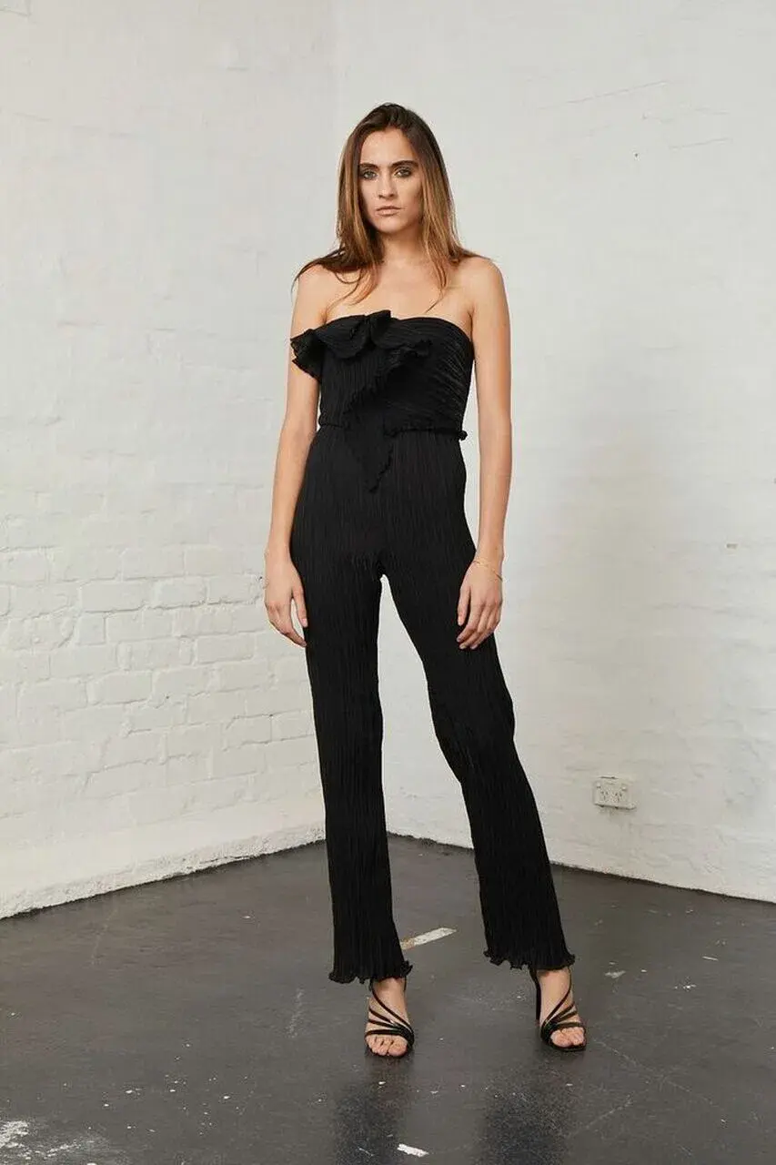 Bec and Bridge Loco Motion Jumpsuit Black Size 8 for rent on The Volte - main image