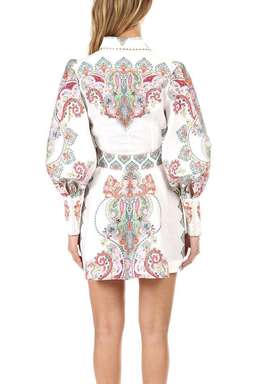 Zimmermann Ninety Six Shirt Dress Lennon Paisley Size 8 for rent on The Volte - image 3
