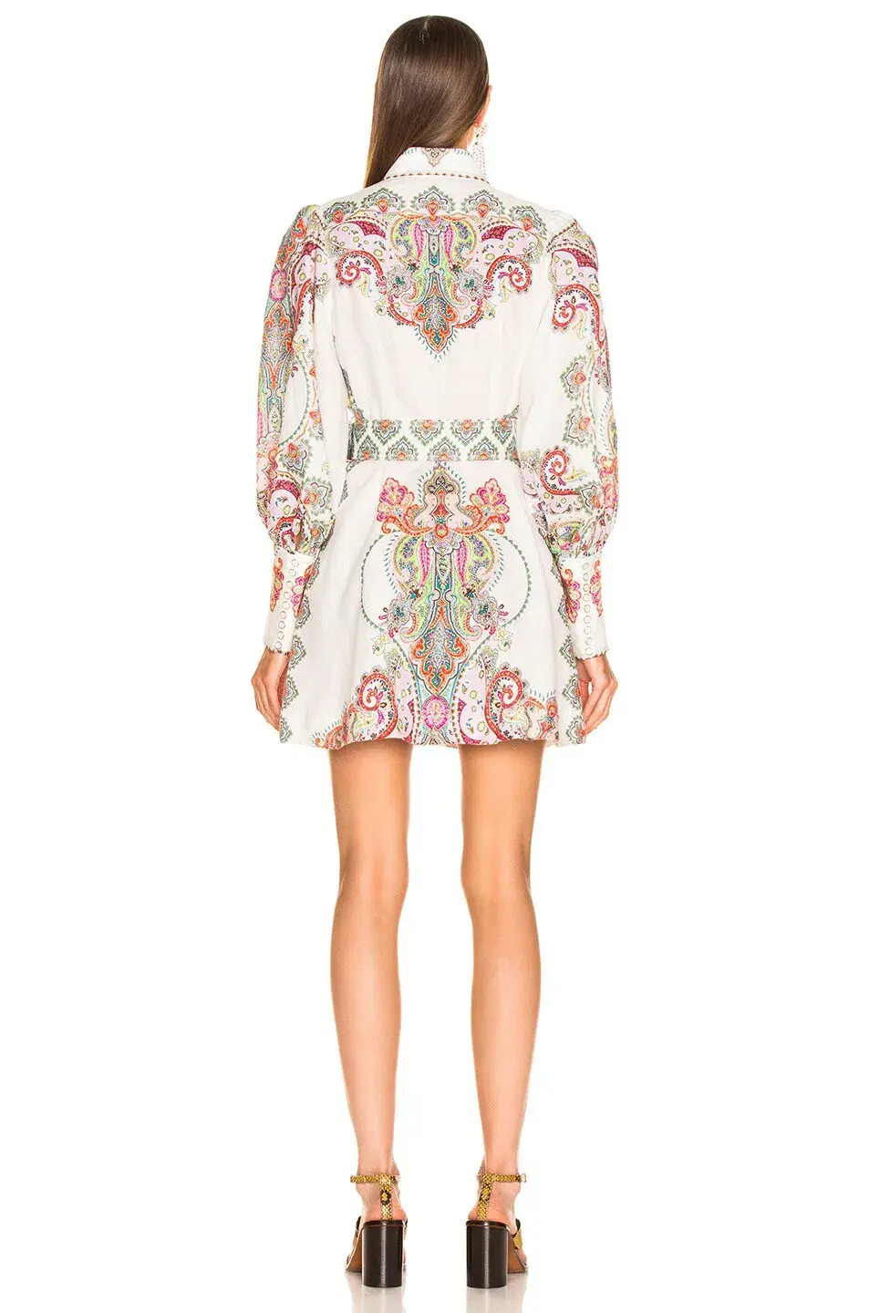 Zimmermann Ninety Six Shirt Dress Lennon Paisley Size 8 for rent on The Volte - main image