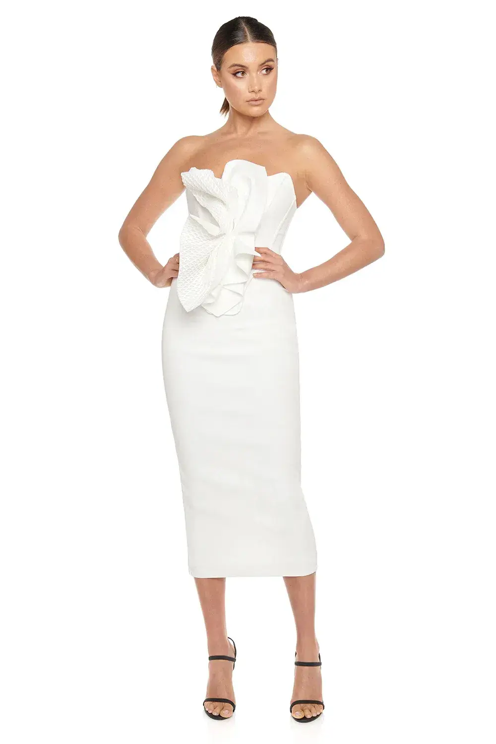 Eliya the Label Lilian Dress White Size 8 for rent on The Volte - main image
