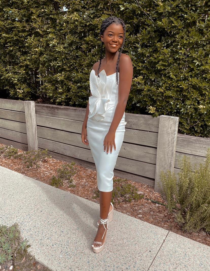 Eliya the Label Lilian Dress White Size 8 for rent on The Volte - main image