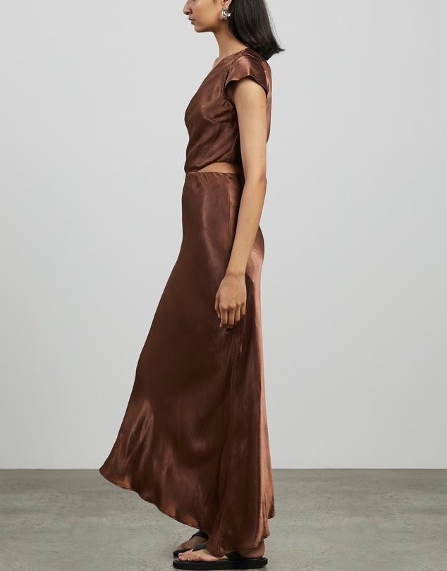 Bec and Bridge Delphine Midi Dress Brown Size 14 for rent on The Volte - main image