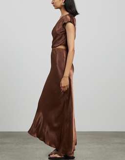 Bec and Bridge Delphine Midi Dress Brown Size 14 for rent on The Volte - image 2