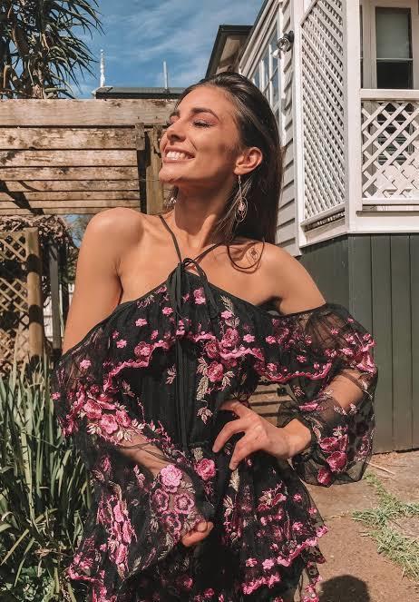 Alice McCall A Girl Like You Playsuit Black Pink Size 8 for rent on The Volte - main image