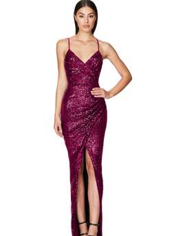 Nookie Cosmo Gown Fuchsia size 8 for rent on The Volte - image 1