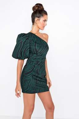 Mossman Dark Paradise Mini Dress green Size 14