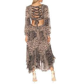 Zimmermann / Allia Cut Out Long Dress /Leopard Print / Size 2 (Size 10-12)