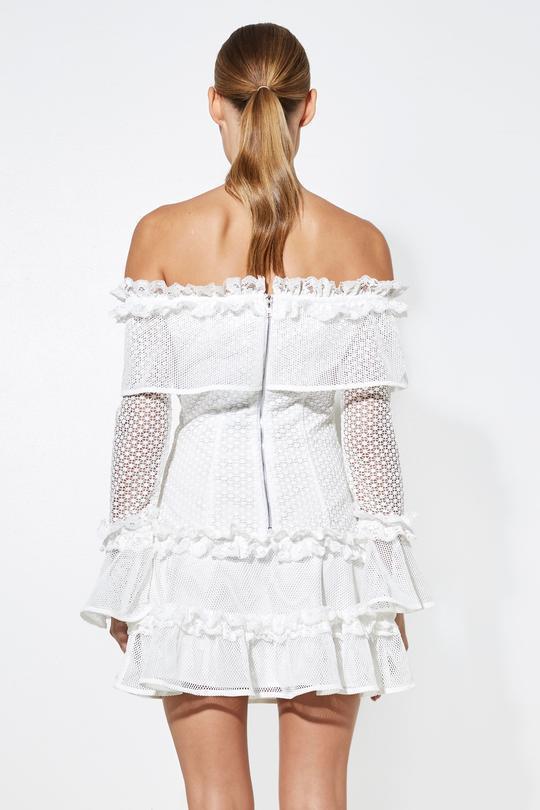 Mossman The Mood Swing Dress white Size 8 for rent on The Volte - main image