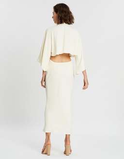 Shona Joy Lautner Tie Front Midi Dress Size 10