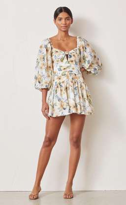 Bec & Bridge Fleurette Mini Dress with sleeves in size 12 for rent on The Volte - image 1