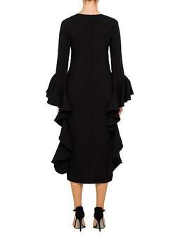 Ellery Reuben Frill Sleeve Dress Black Size 8