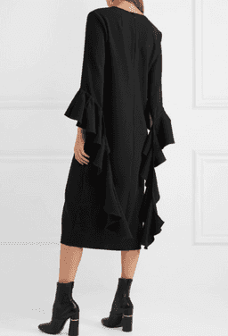 Ellery Reuben Frill Sleeve Dress Black Size 8