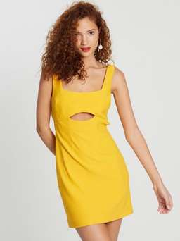 Finders keepers Nadia Mini Dress Yellow Size 14