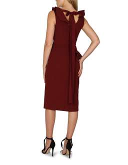 Rebecca Vallance Sylvette Midi Dress Burgundy Size 6 for rent on The Volte - image 3