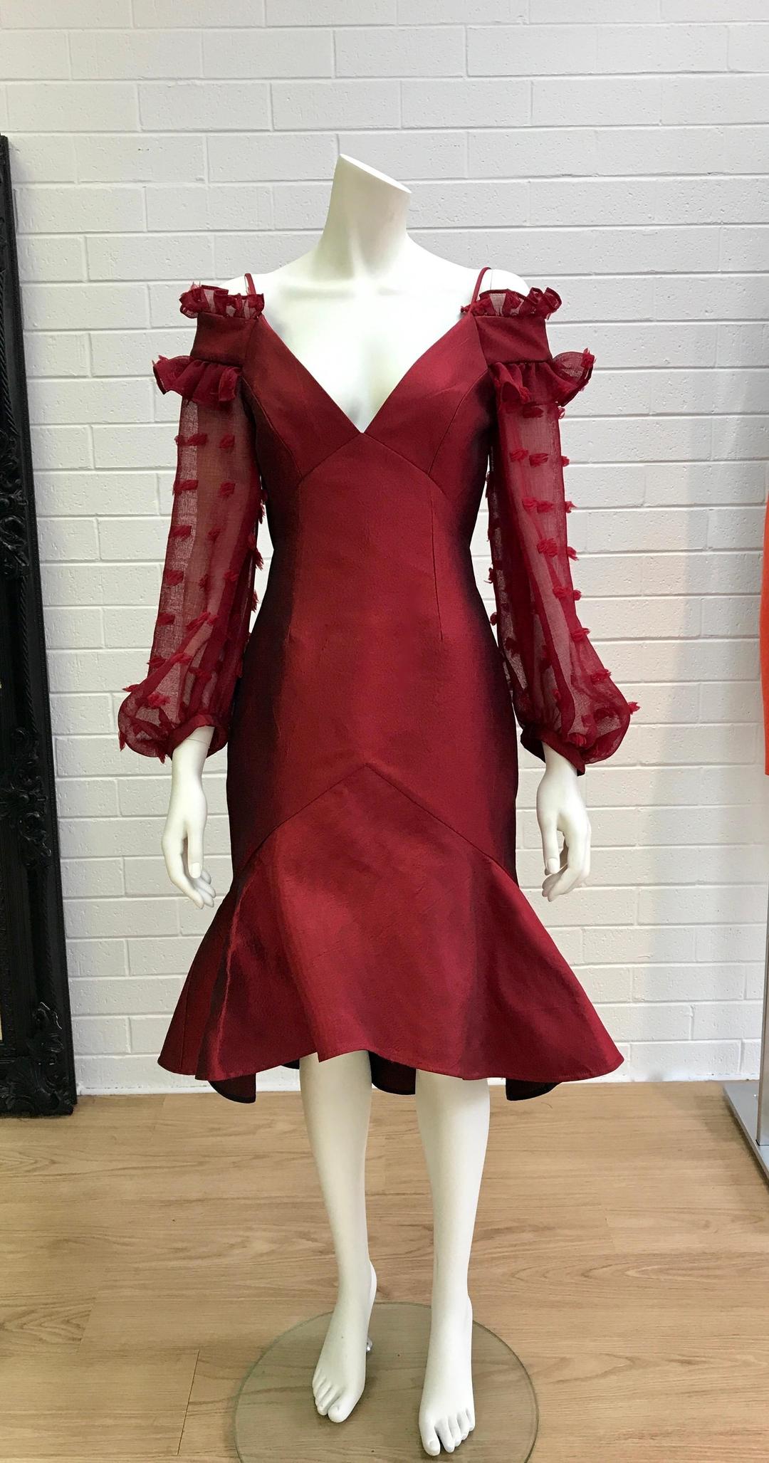 Nicola Finetti Rosalie Red Dress red size 8 for rent on The Volte - main image