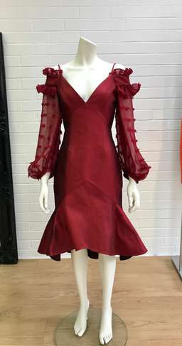 Nicola Finetti Rosalie Red Dress red size 8 for rent on The Volte - image 5