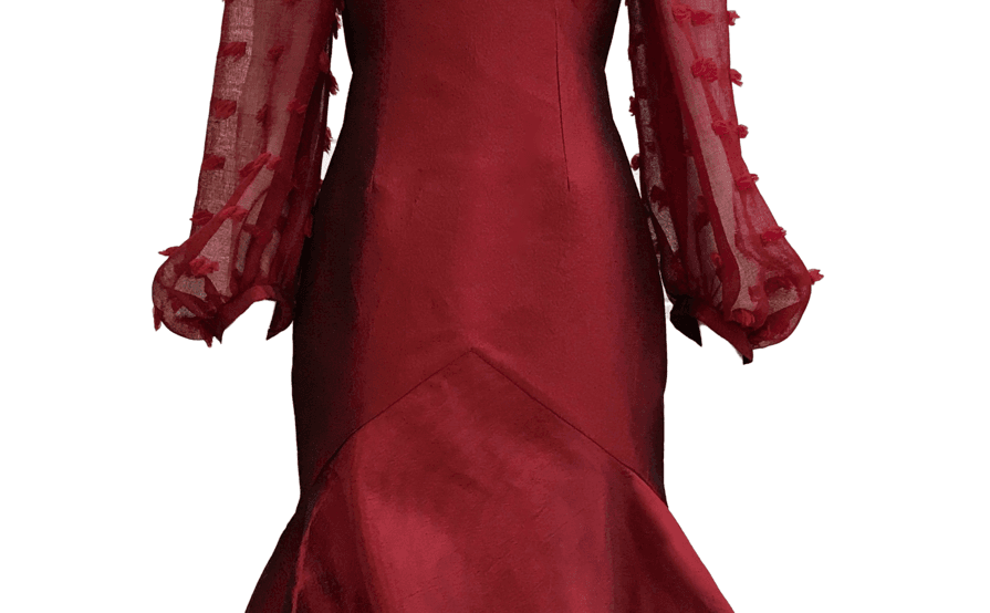 Nicola Finetti Rosalie Red Dress red size 8 for rent on The Volte - main image