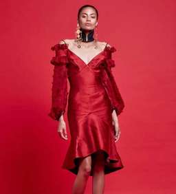 Nicola Finetti Rosalie Red Dress red size 8 for rent on The Volte - image 1