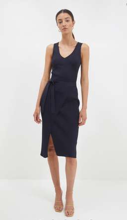 SABA Victoria Navy Knit Dress size 8