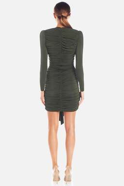Misha Collection Paola Mini Dress in Khaki Size 10 - SOLD OUT STYLE