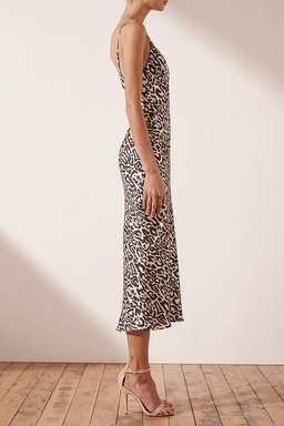 Shona Joy Isabella Bias Midi Dress Leopard 10