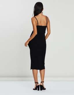 Shona Joy Fitted Cocktail Dress with Belt Black 10