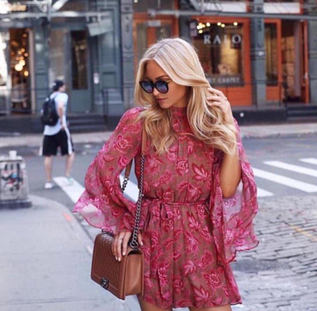 Zimmermann Karmic Flare Sleeve Playsuit Pink Paisley Chintz Size 0 / AU 8 for rent on The Volte - main image
