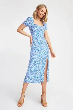 Kookai Iris Midi Dress Print Size 34 for rent on The Volte - image 1