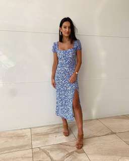 Kookai Iris Midi Dress Print Size 34 for rent on The Volte - image 3