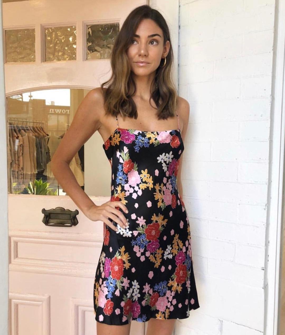 Bec & Bridge Cha Cha Mini Dress Bouquet Floral Print Size 6 for rent on The Volte - main image