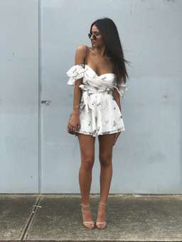 ASILIO | Botanical Crush White Romper | Size 6 | SOLD OUT for rent on The Volte - image 2