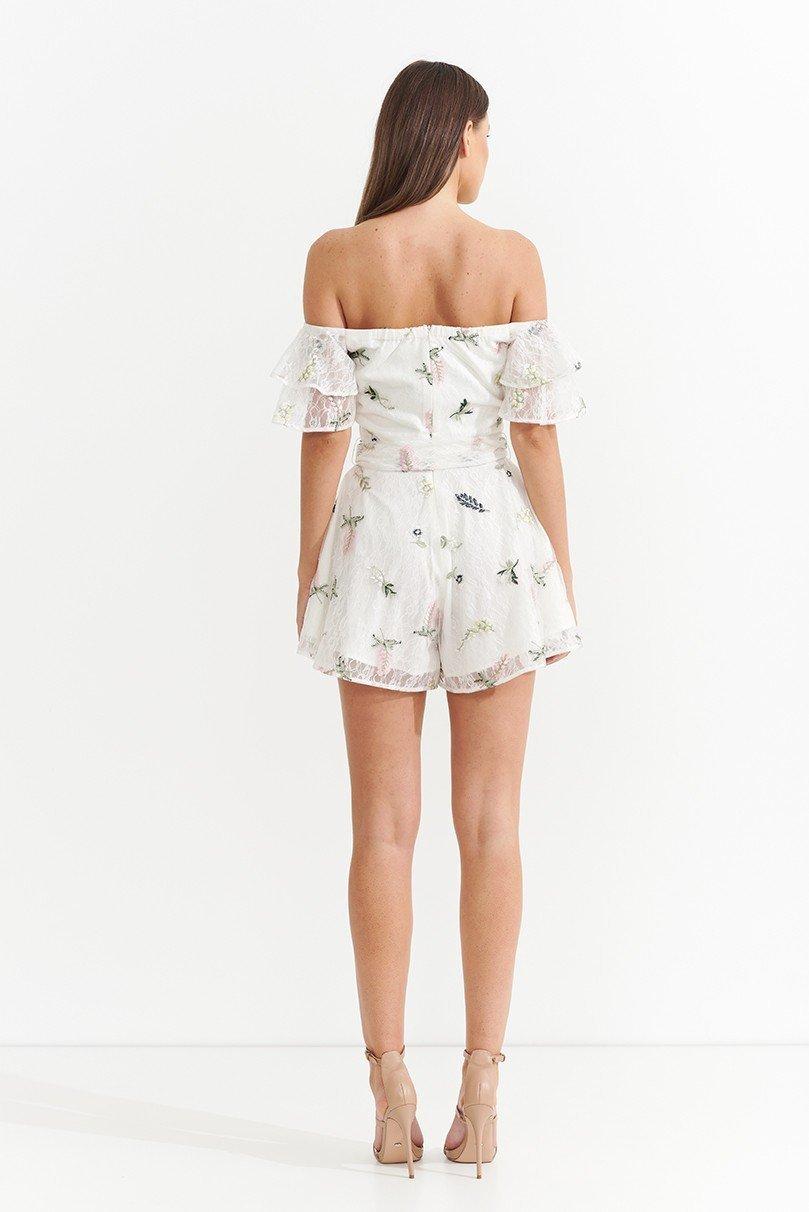 ASILIO | Botanical Crush White Romper | Size 6 | SOLD OUT for rent on The Volte - main image