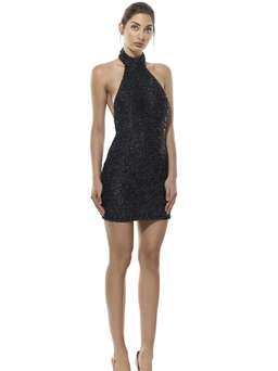 Misha Annie Sequin Dress black size 8 for rent on The Volte - image 1