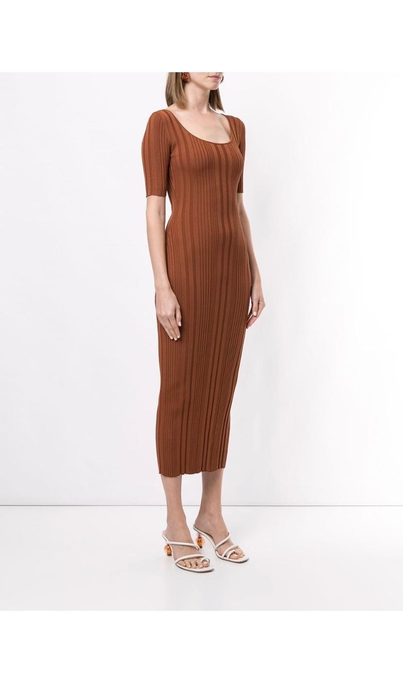Bec & Bridge Toulouse Knit Dress brown size 6 - Image 3