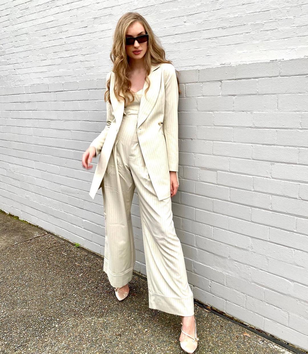 ALICE MCCALL | Heights Jacket Blazer Dress in Creme | Size 6 for rent on The Volte - main image