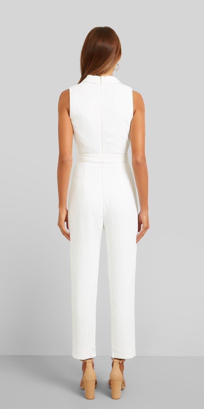 Kookai Valentine Jumpsuit White Size 6 for rent on The Volte - main image